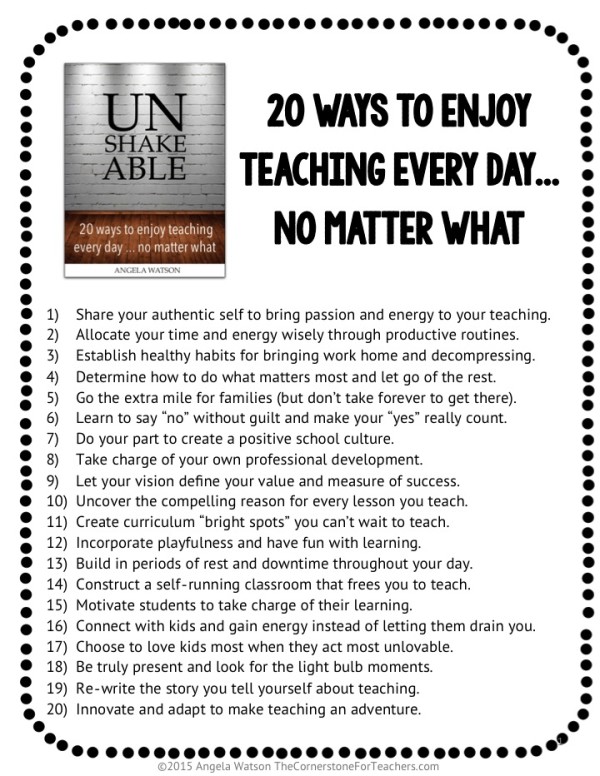 20 ways to enjoy teaching every day…no matter what
